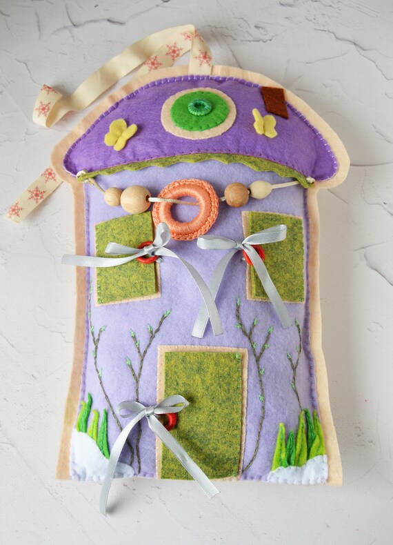 Spring Toy House Felt Busy Board For Baby Crib Hanging Etsy