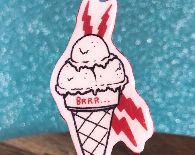 Guccimane Ice Cream Cone Face Tattoo // Brooch Lapel Pinback Etsy