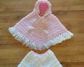 Cluster Baby and Child Poncho With or Without hood Crochet Pattern Sizes newborn to 8 Years Digital Download PDF