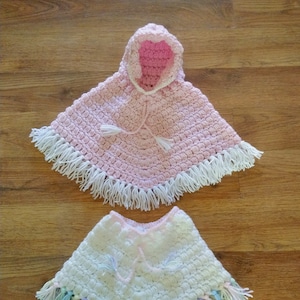 Cluster Baby and Child Poncho With or Without hood Crochet Pattern Sizes newborn to 8 Years Digital Download PDF