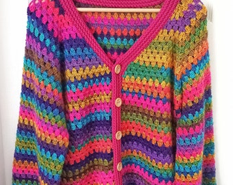 Ladies Love my Granny Cardigan Size XS to 2XL Ladies Woman&#39;s Crochet Pattern PDF Digital Download