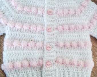 Bobbi Cardigan Crochet Pattern Sizes Preemie 10 Years PDF 
