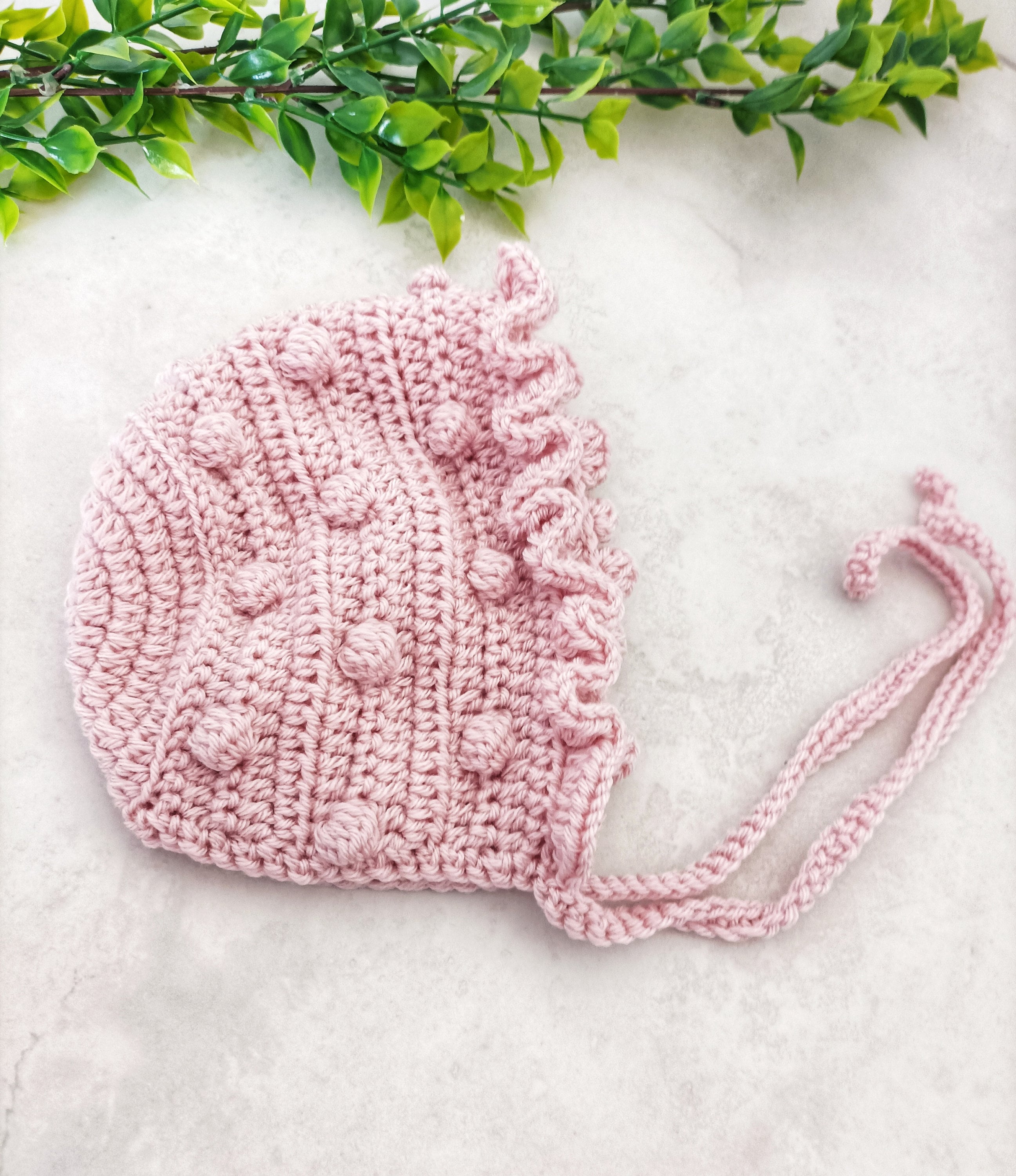 39 Crochet Bonnet Patterns with Pixie, Bella, and Bunny Styles 29 Skyler Bonnet Crochet Pattern Preemie to 3 years