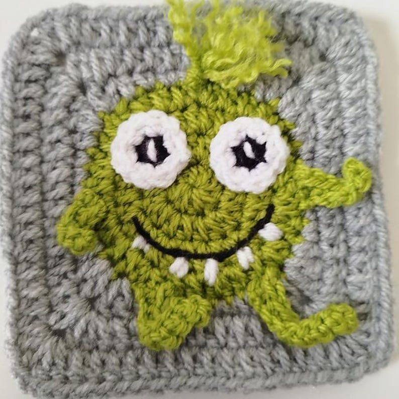 Little Monster Granny Squares Crochet Pattern Digital Download PDF - Etsy