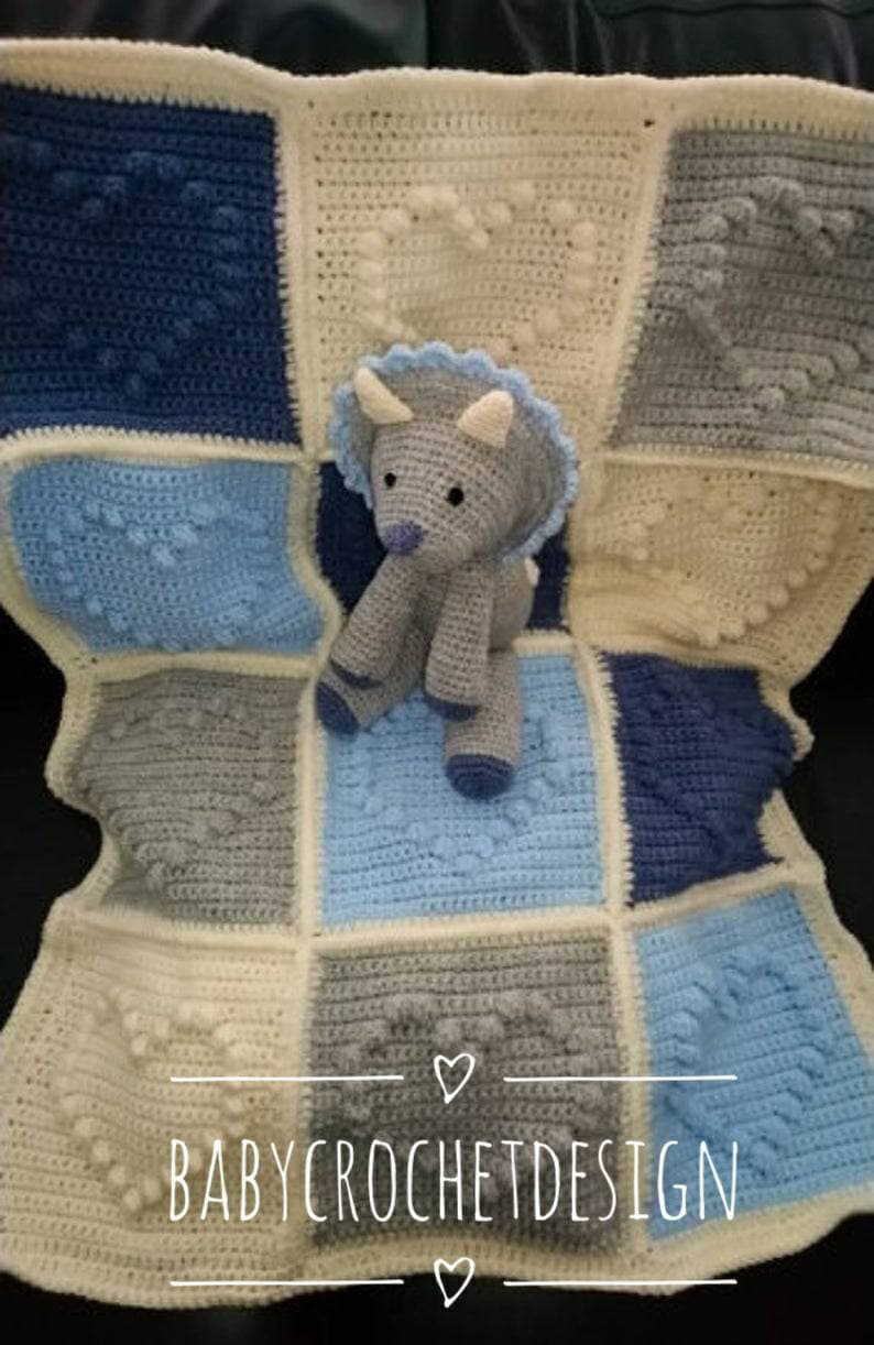 Crochet Bobble Heart Blanket Pattern Digital Download PDF Etsy