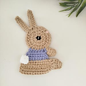 Bunny Applique Crochet Pattern in 3 sizes Digital Download PDF image 9