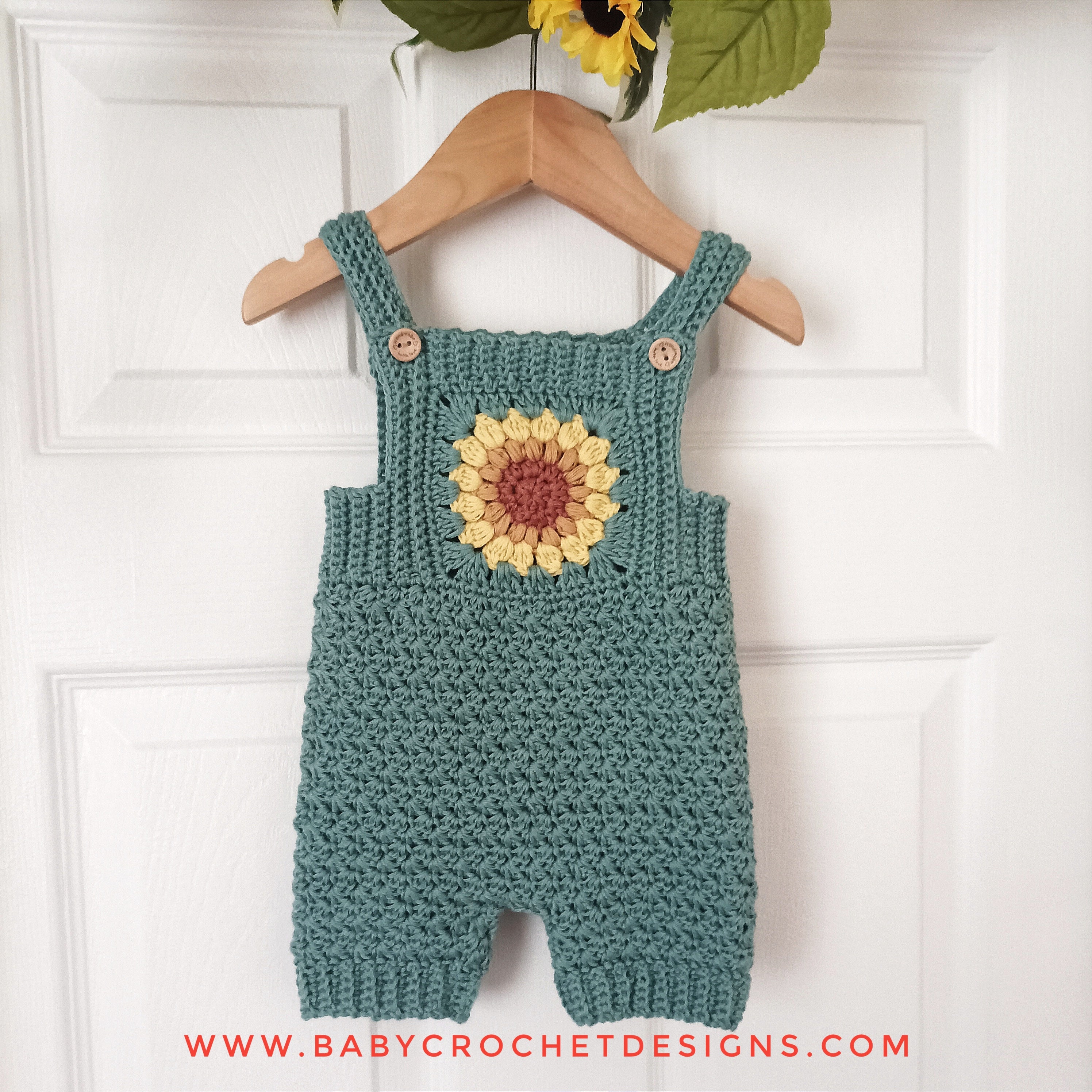 Baby 2025 sunflower overalls