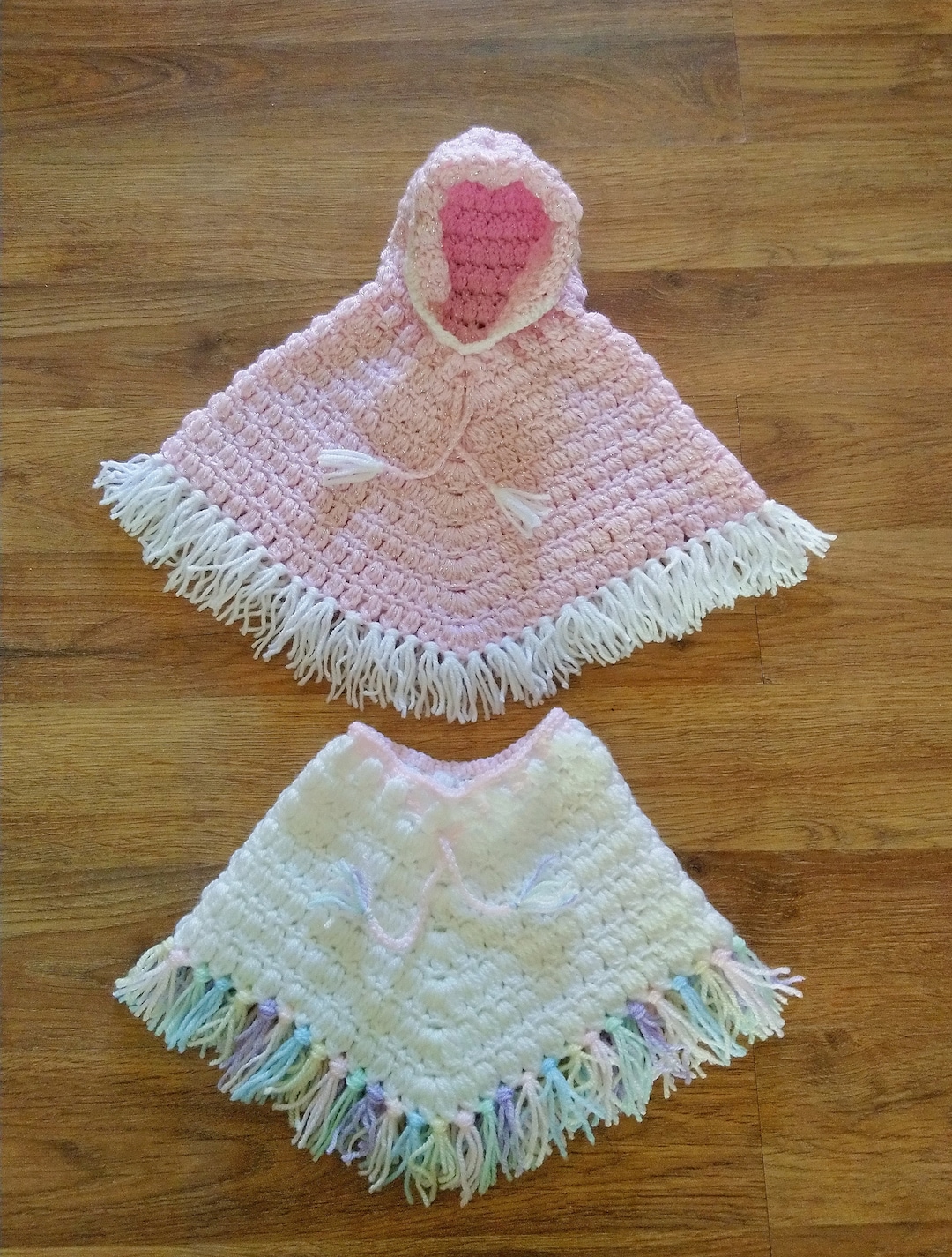 Cluster Baby and Child Poncho With or Without Hood Crochet Pattern