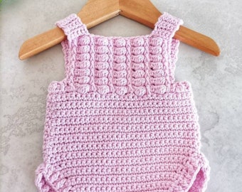 Bobblicious Baby Romper Crochet Pattern Digital PDF Download