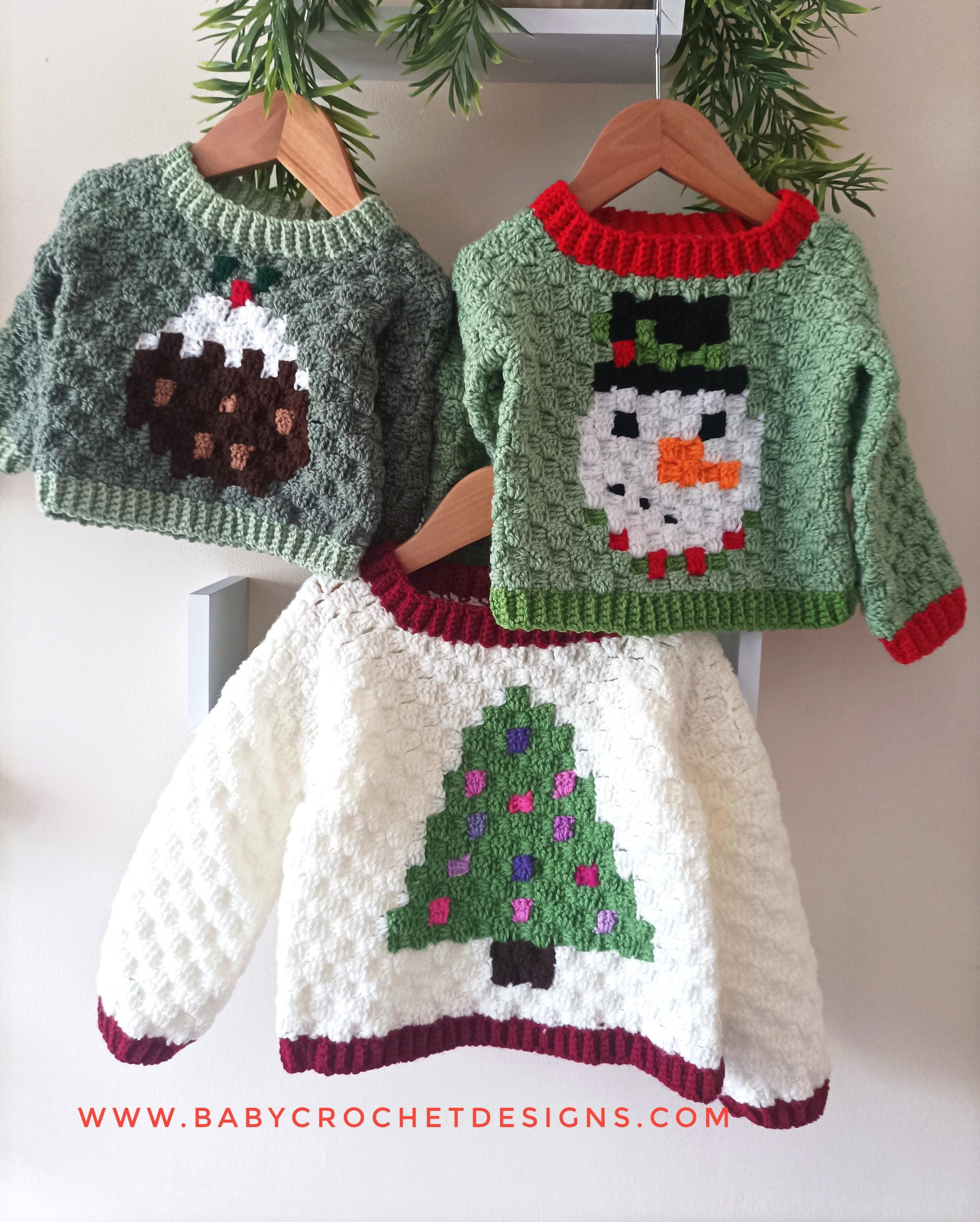 Pull De Noël Bébé Garçon/fille - Broderie Lettre Et Bonnet, 100% Coton, Tailles 0-18 Mois