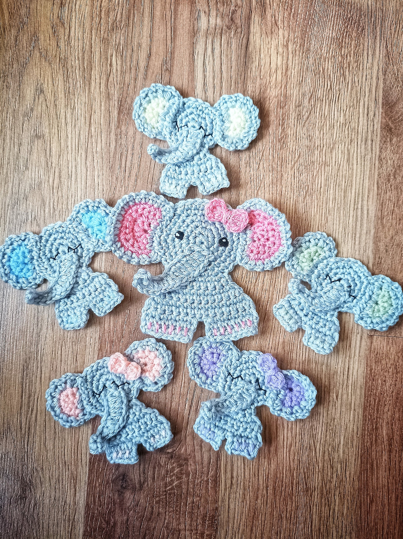 Crochet Elephant Applique Pattern Digital Download PDF Etsy