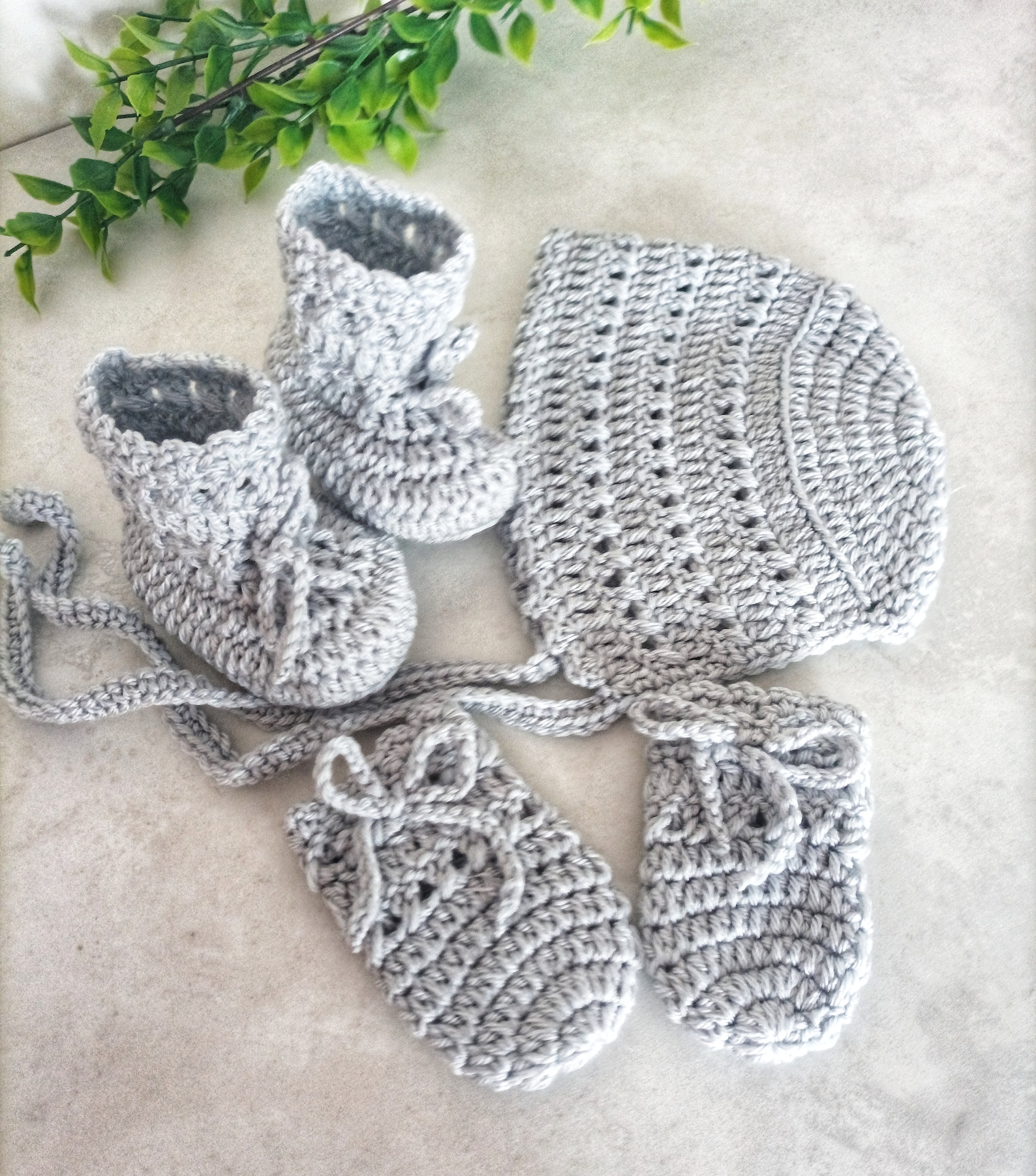 Elegant Baby Bonnet Set Crochet Pattern PDF Digital Download - Etsy