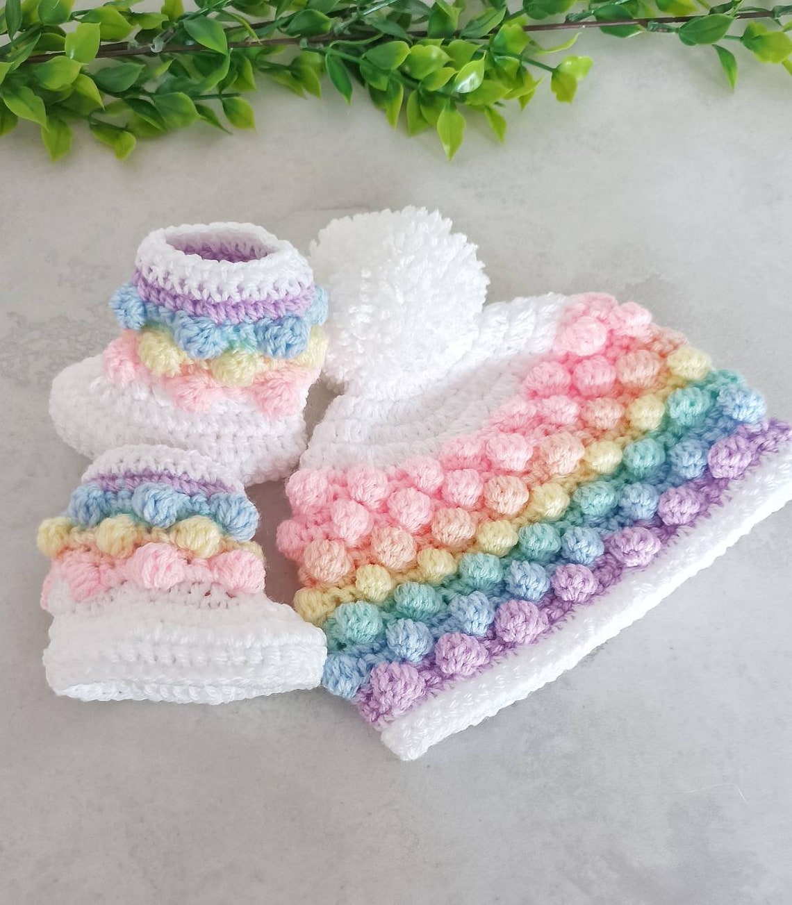 Bobbles Baby Hat and Boots Crochet Pattern Sizes Preemie to 3 Years ...