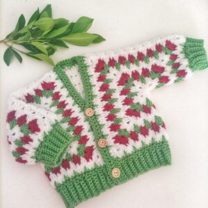Cosy Hexi Cardi Crochet Pattern Sizes Baby toInstant Etsy