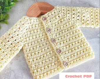 Criss Cross Cardigan Crochet Pattern Sizes preemie to 10 Years Digital Download PDF