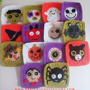 Spooky Granny Squares Crochet Pattern PDF Digital Download