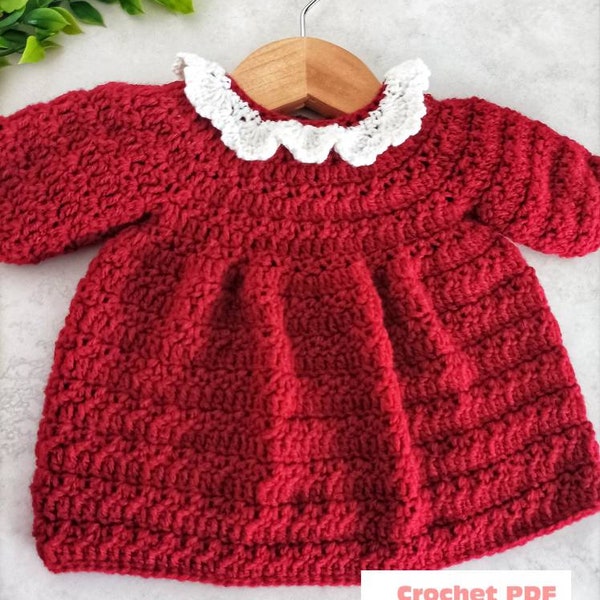 Harmony Dress Crochet Pattern Sizes Preemie to 6 Years Digital Download PDF