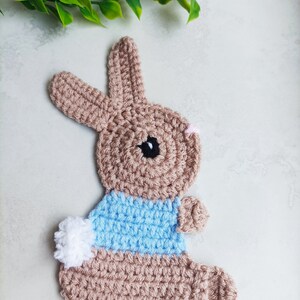 Bunny Applique Crochet Pattern in 3 sizes Digital Download PDF image 5