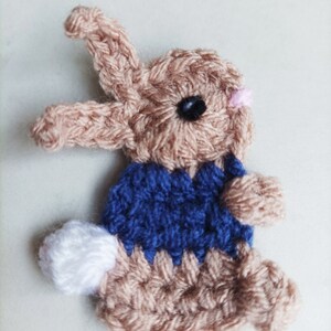 Bunny Applique Crochet Pattern in 3 sizes Digital Download PDF image 7