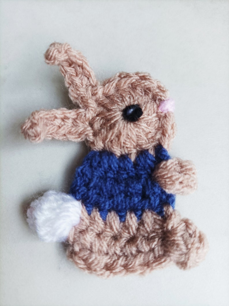 Bunny Applique Crochet Pattern in 3 sizes Digital Download PDF image 7
