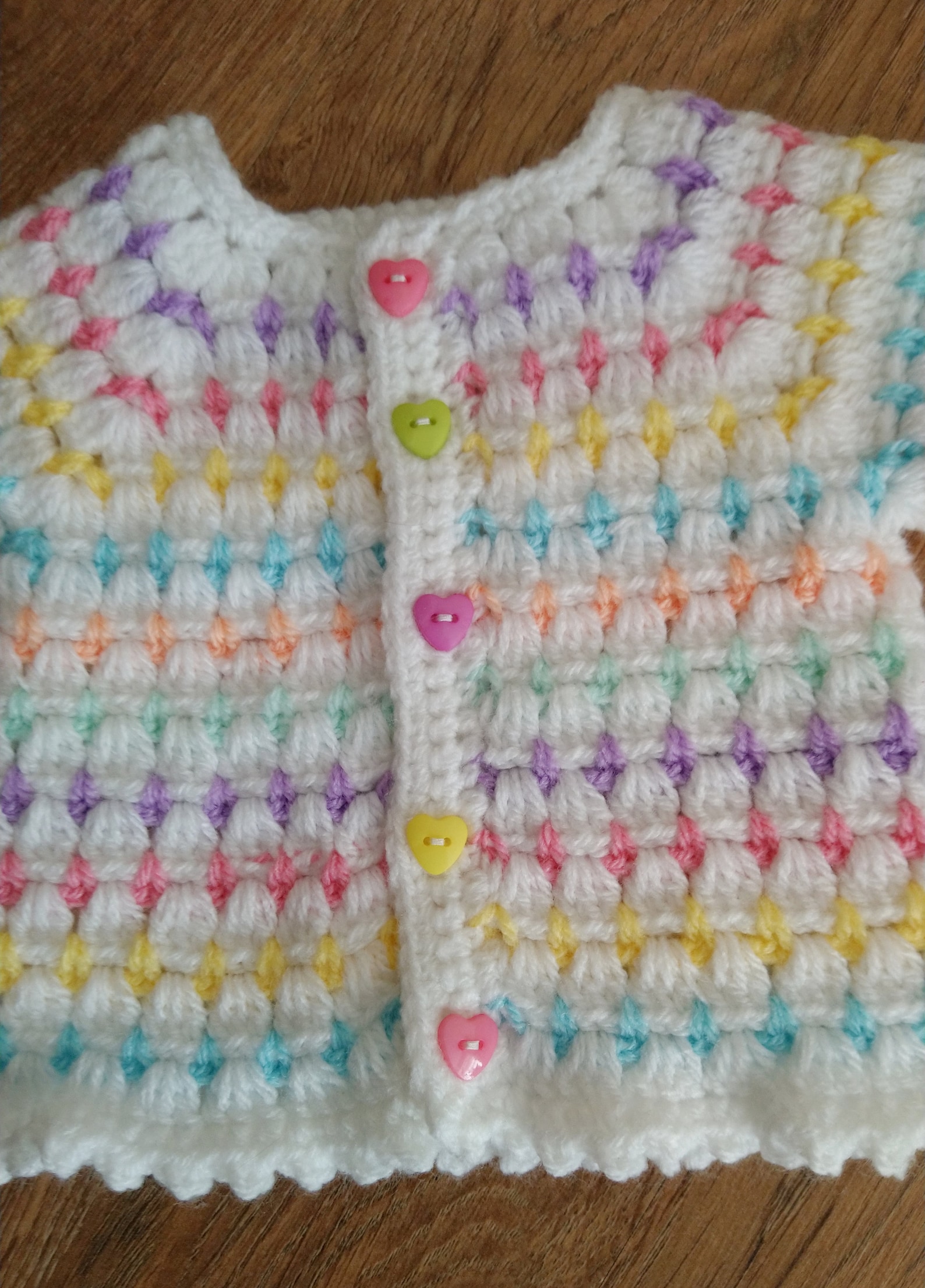 Rainbow Drops Crochet Cardigan Pattern Sizes Newborn to 4 Etsy UK