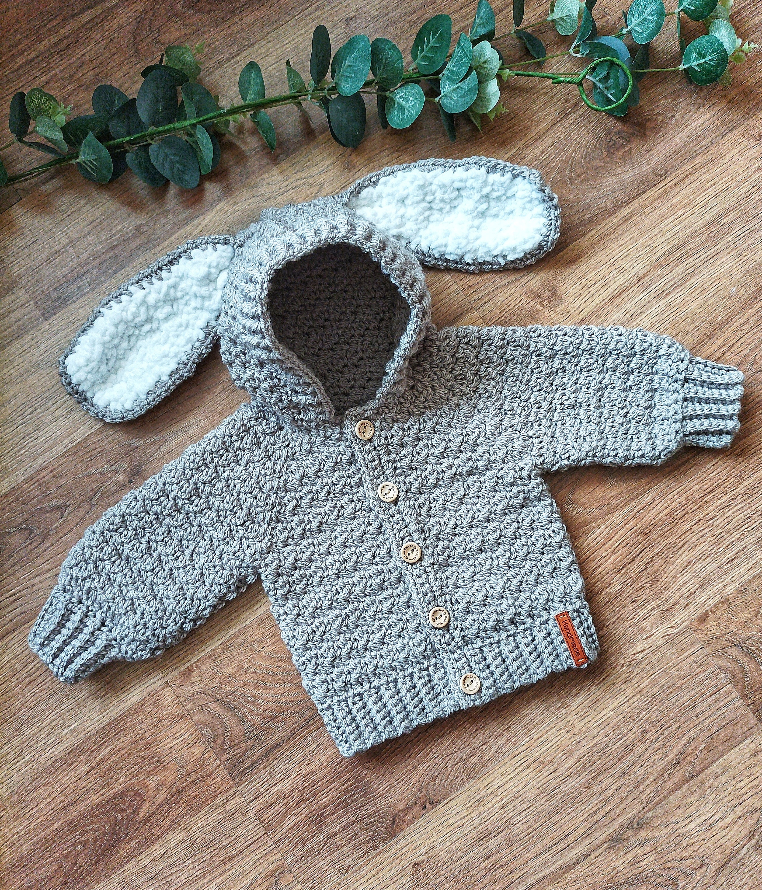Bunny Romper One Piece Jumpsuit or Jacket Baby Crochet Pattern Digital ...