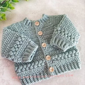 Ayla Cardigan Crochet Pattern Sizes Preemie to 10 years Digtal Download PDF image 3