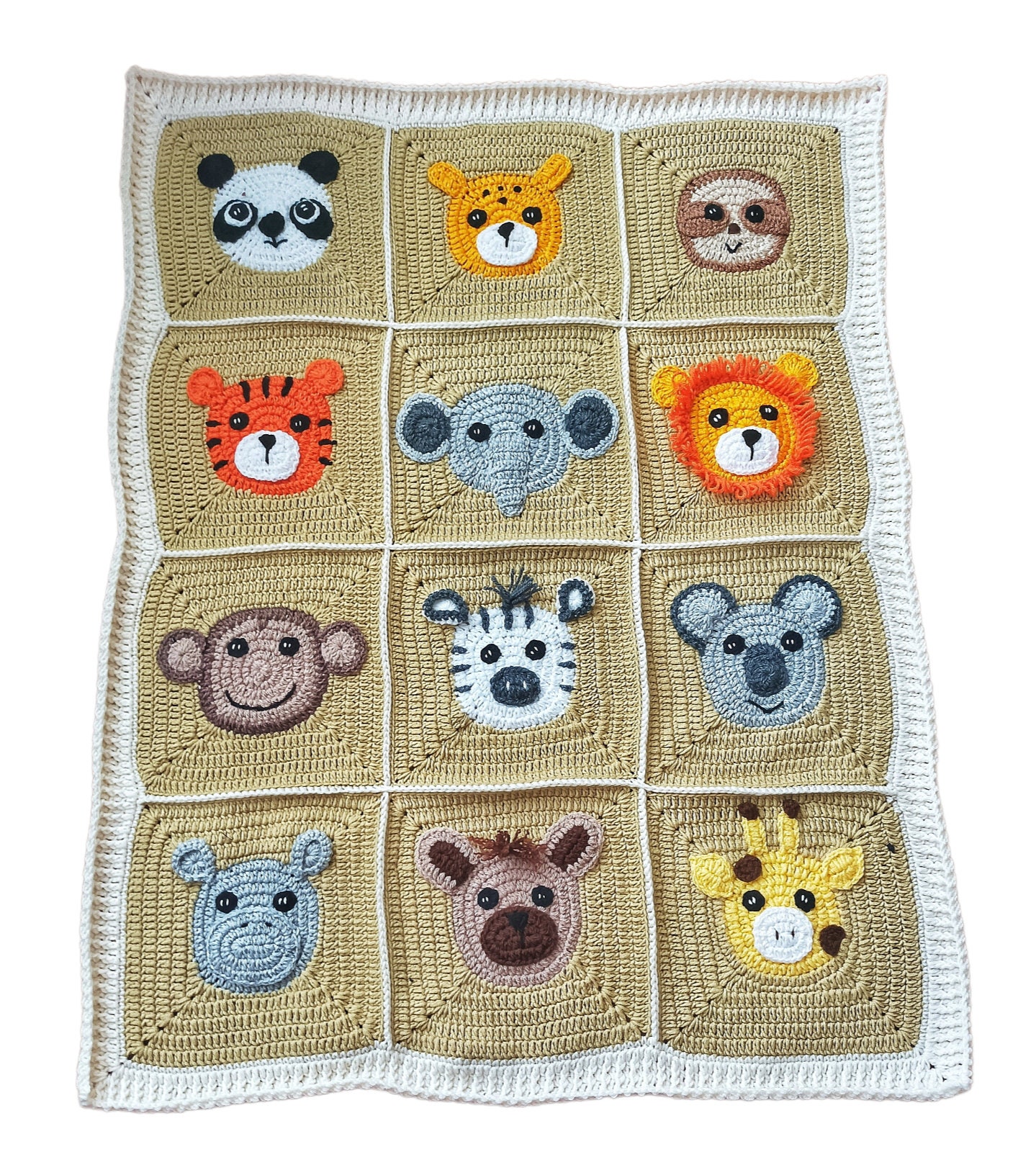 Jungle Baby Blanket Crochet Pattern Digital Download PDF Etsy