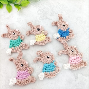Bunny Applique Crochet Pattern in 3 sizes Digital Download PDF image 2