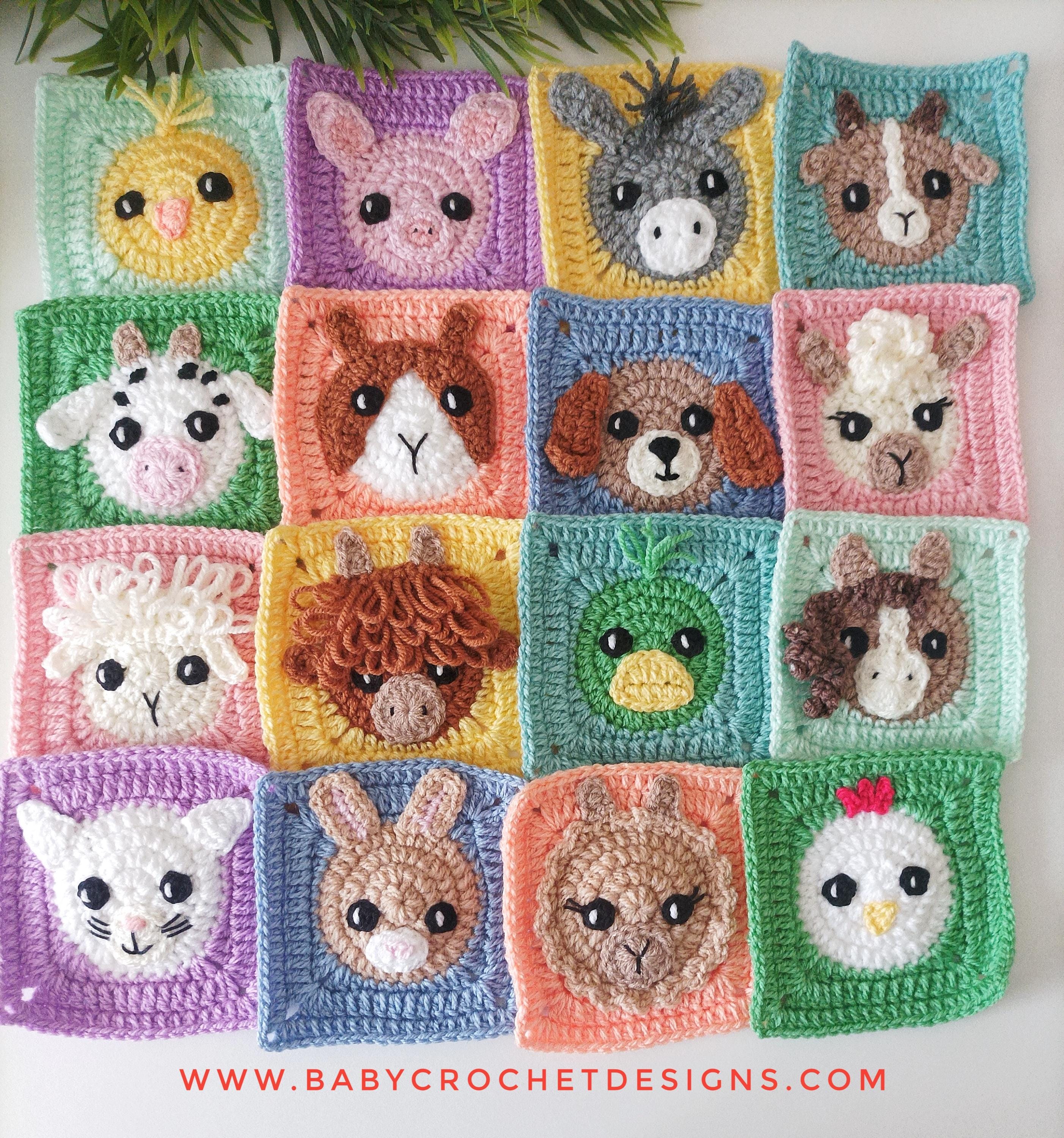 Animal Granny Square UK