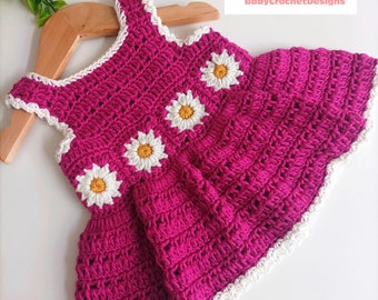 Daisy Chain Dress Crochet Pattern Sizes Newborn to 10 Years PDF Digital Download