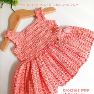 Darcie-mai Dress Crochet Pattern sizes Newborn to 10 years PDF Digital Download