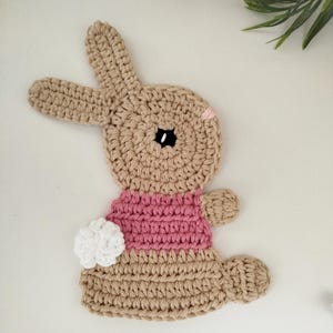 Bunny Applique Crochet Pattern in 3 sizes Digital Download PDF image 10