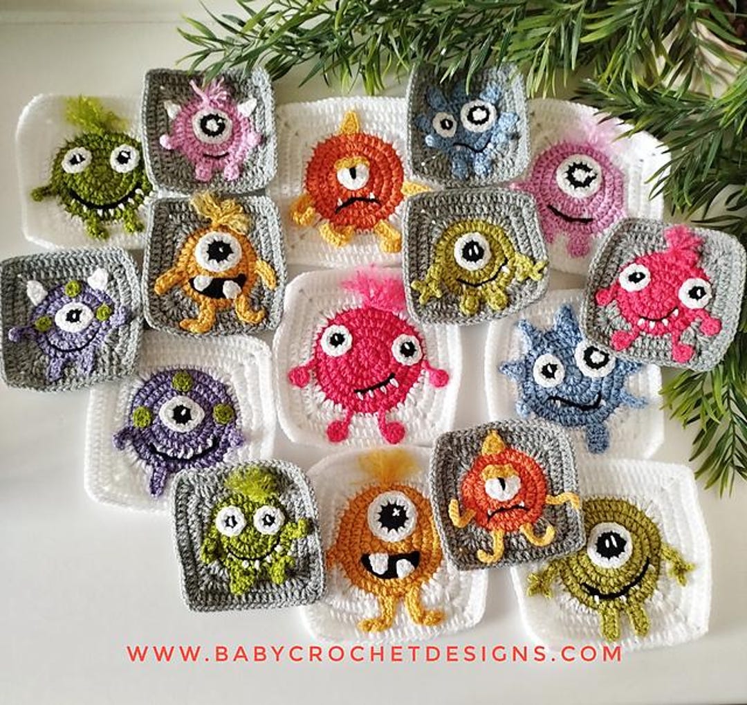 Little Monster Granny Squares Crochet Pattern Digital Download PDF - Etsy