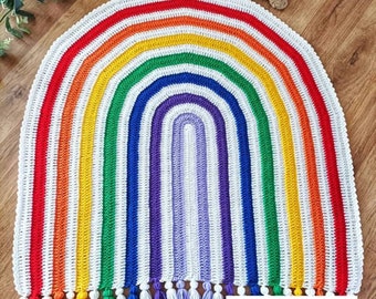 Regenbogen Streifen Decke Häkelanleitung Digitaler Download PDF