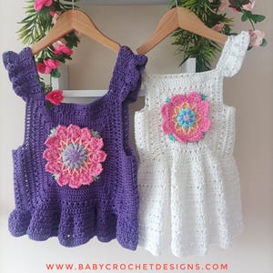 Lily Flower Dress Crochet Pattern Sizes 0-3 Months to 10 Years PDF ...