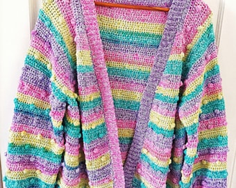 Adult Skyler Ladies Woman&#39;s Cardigan Crochet Pattern Sizes XS to XL PDF Digital Download