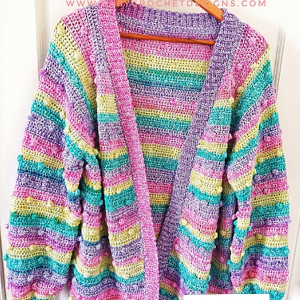 Adult Skyler Ladies Woman's Cardigan Crochet Pattern Sizes XS to XL PDF Digital Download