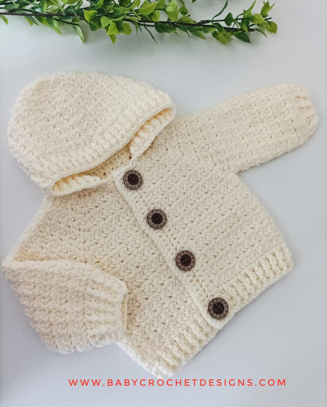 Lidia Crochet Gilet A Capuche Bebe Tricot Crochet Pattern Crochet - Main Image