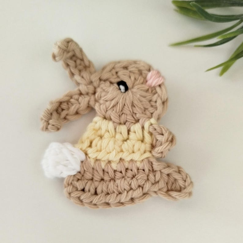 Bunny Applique Crochet Pattern in 3 sizes Digital Download PDF image 8