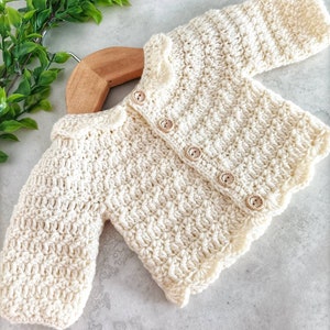 Harmony Cardigan Crochet Pattern Sizes Preemie to 6 Years PDF Download