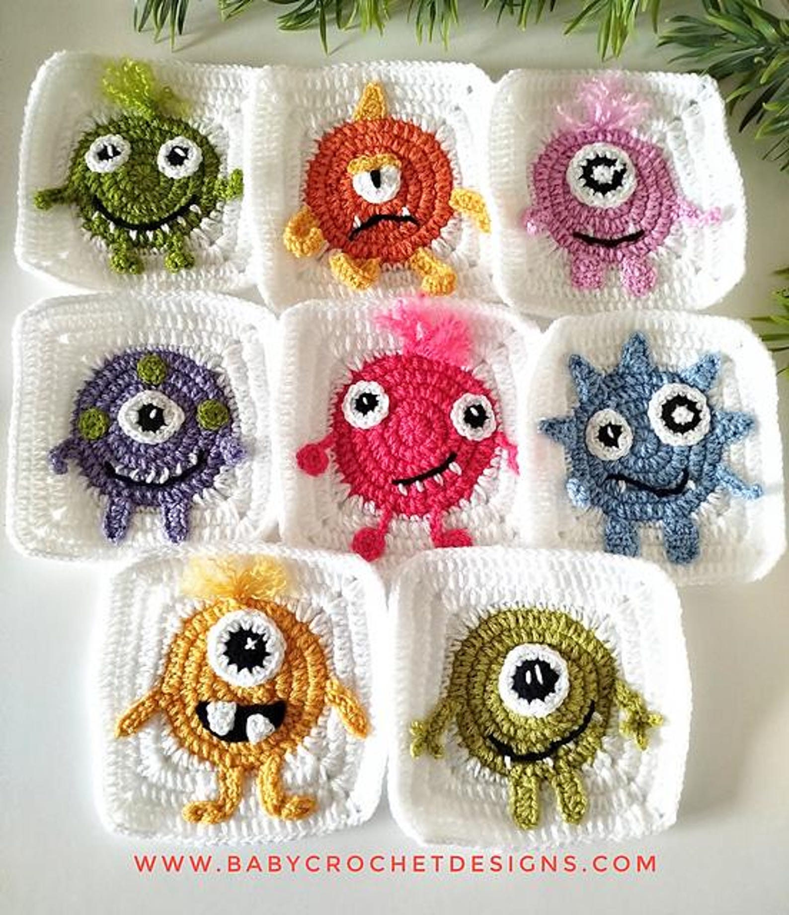 Little Monster Granny Squares Crochet Pattern Digital Download PDF - Etsy