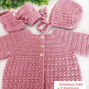 Primrose Baby Set Crochet Pattern Digital Download PDF