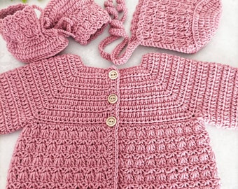 Primrose Baby Set Crochet Pattern Digital Download PDF