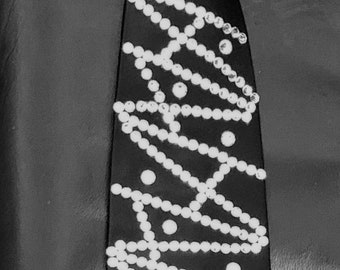 Crystal Necktie - Swarovski Crystal Design - "Geometric Lines"