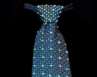 Crystal Necktie - Swarovski Crystal Design - "Squares"