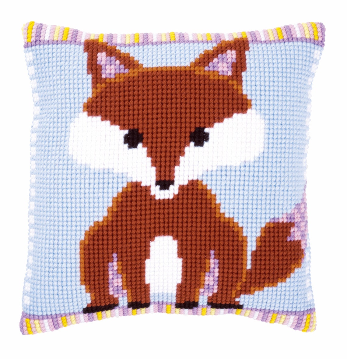 Vervaco Counted Cross Stitch Kit Brown/ Purple Fox Cushion Etsy