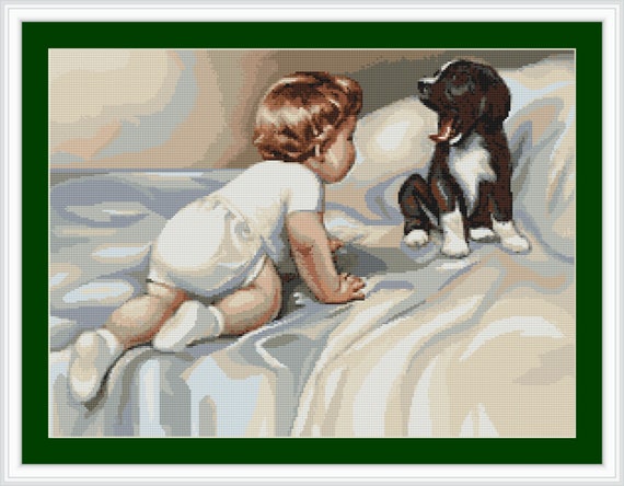Luca-S Counted Cross Stitch Kit Girl with a Bouquet B1055 Lucas