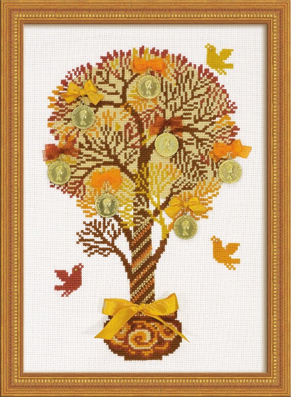 Needlecrafts Yarn Counted Cross Stitch Kit Riolis Silent Autumn Lacnelatky Sk