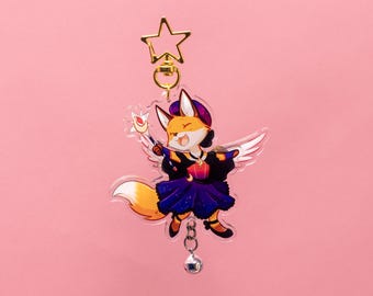 Cute Fox moveable keychain